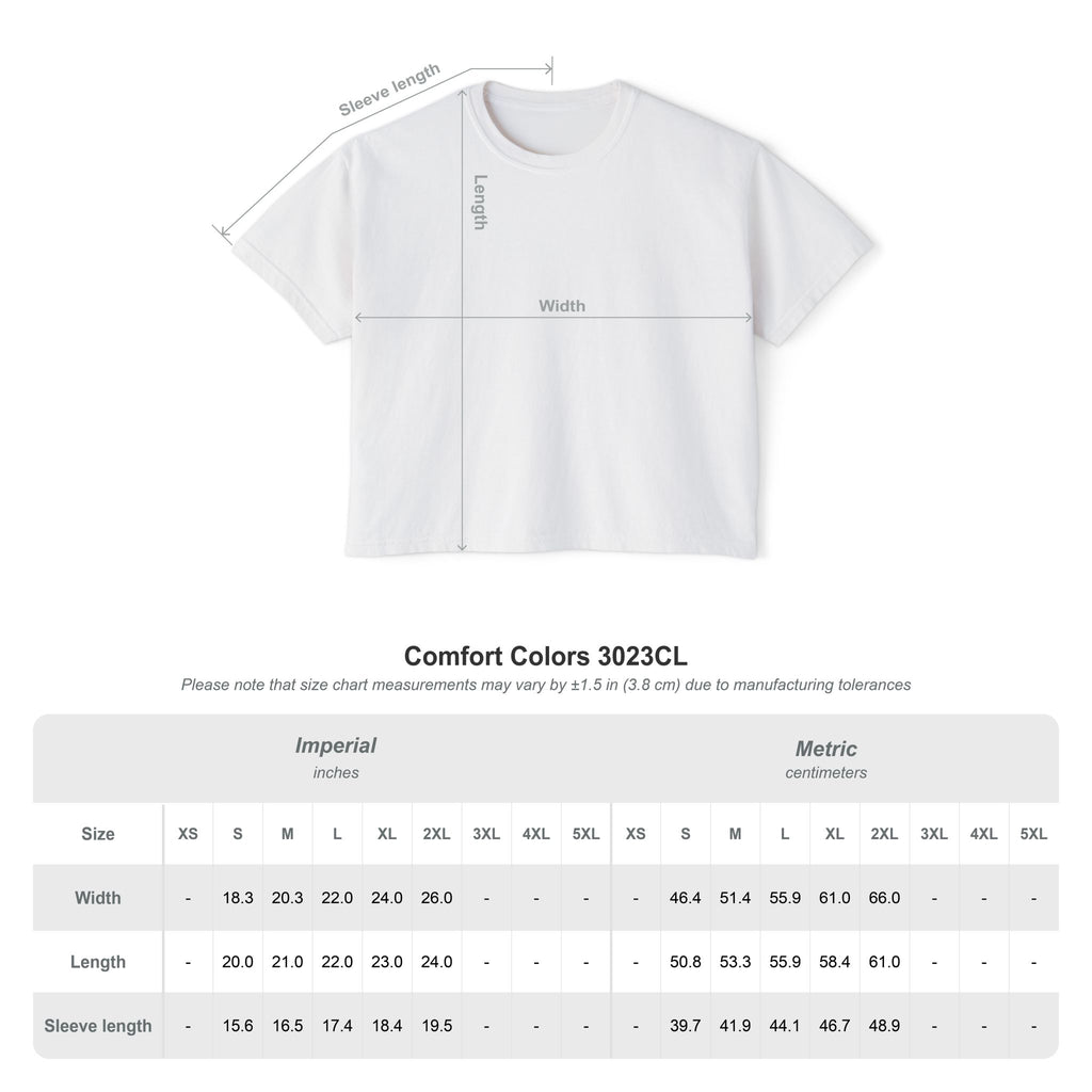 UNIQUE Boxy Crop Graphic T-Shirt