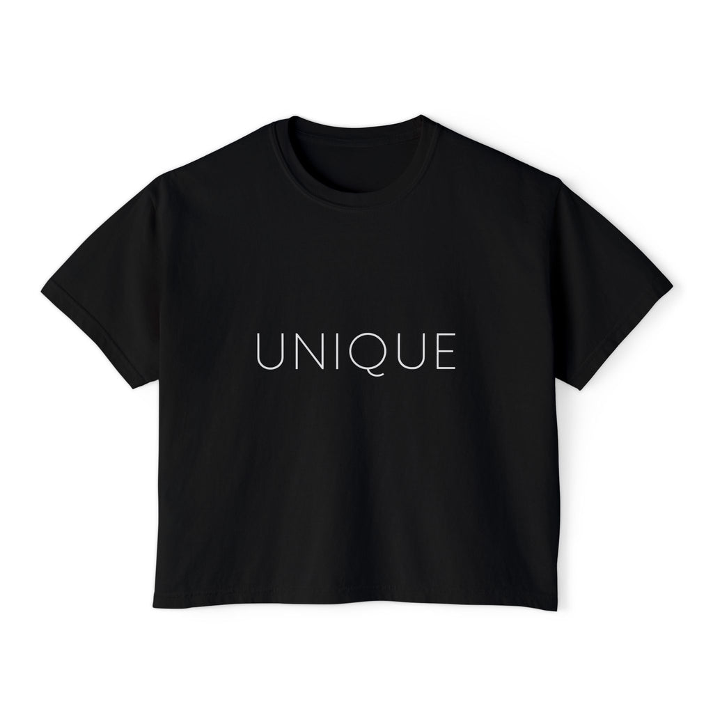 UNIQUE Boxy Crop Graphic T-Shirt