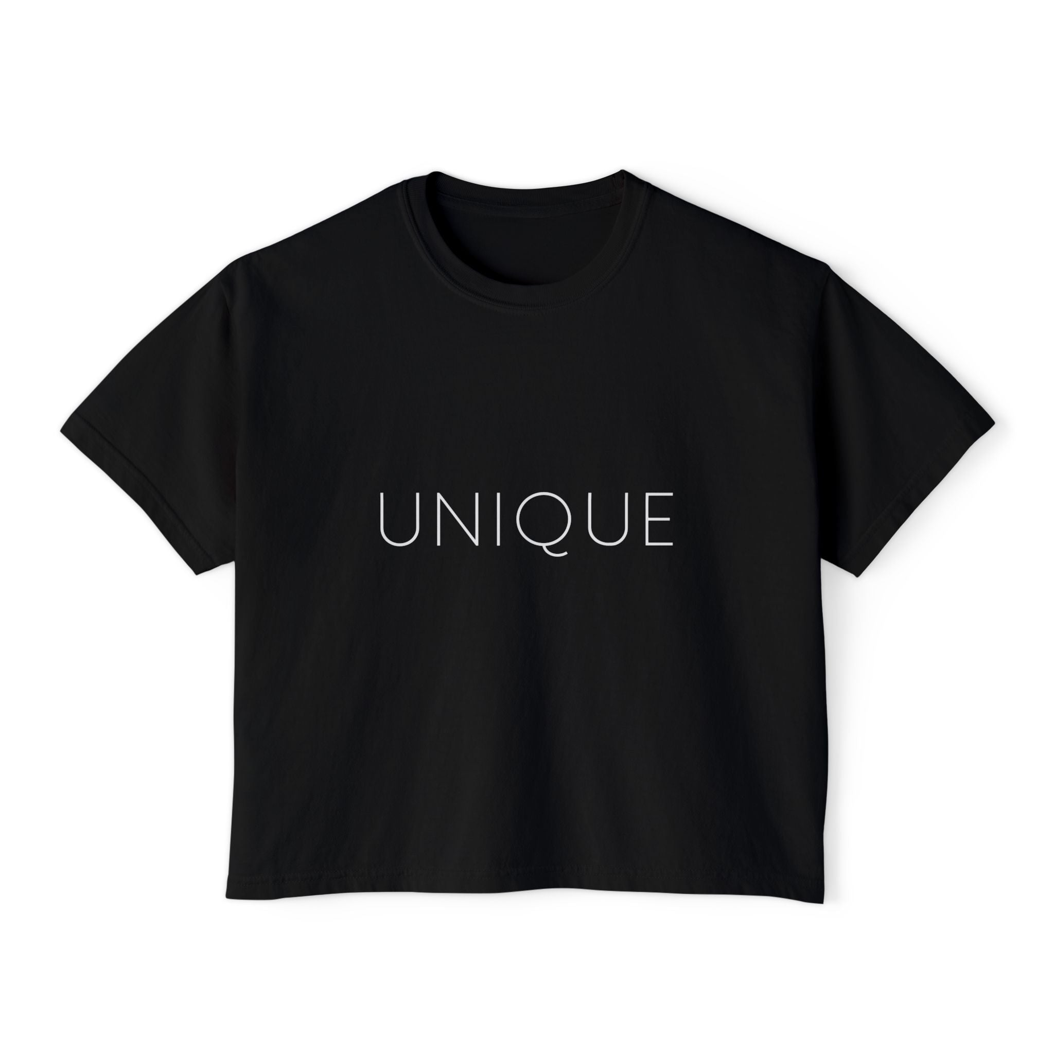 UNIQUE Boxy Crop Graphic T-Shirt